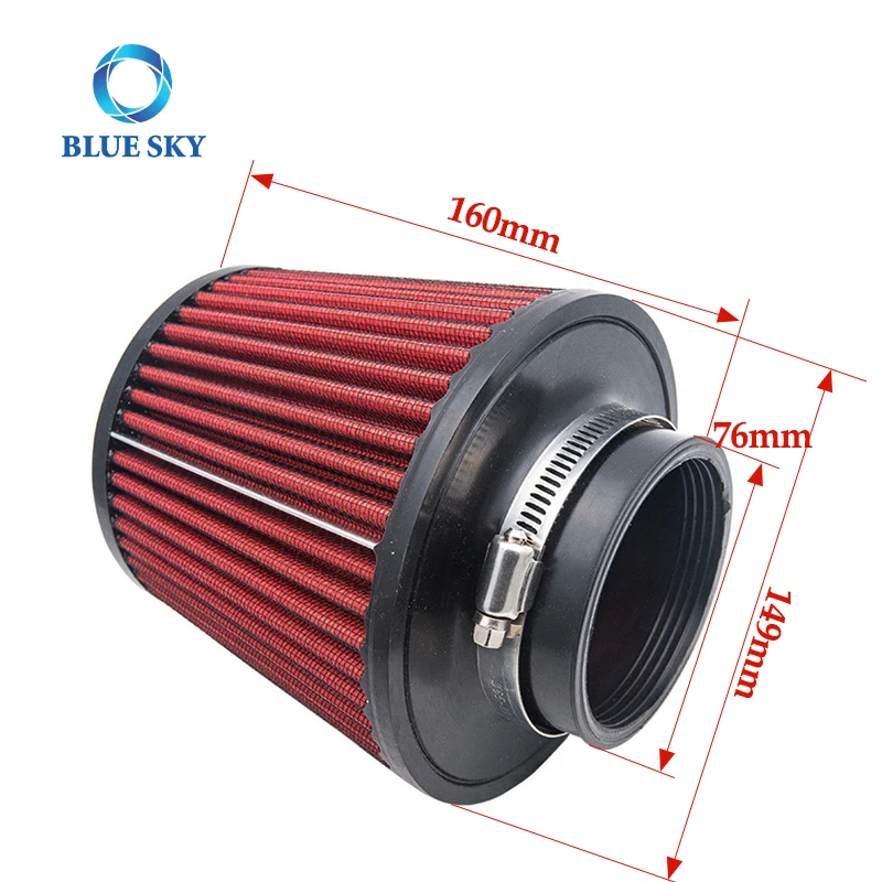 High Flow Racing Performance Short Long Tapered Air Filters Universal ...