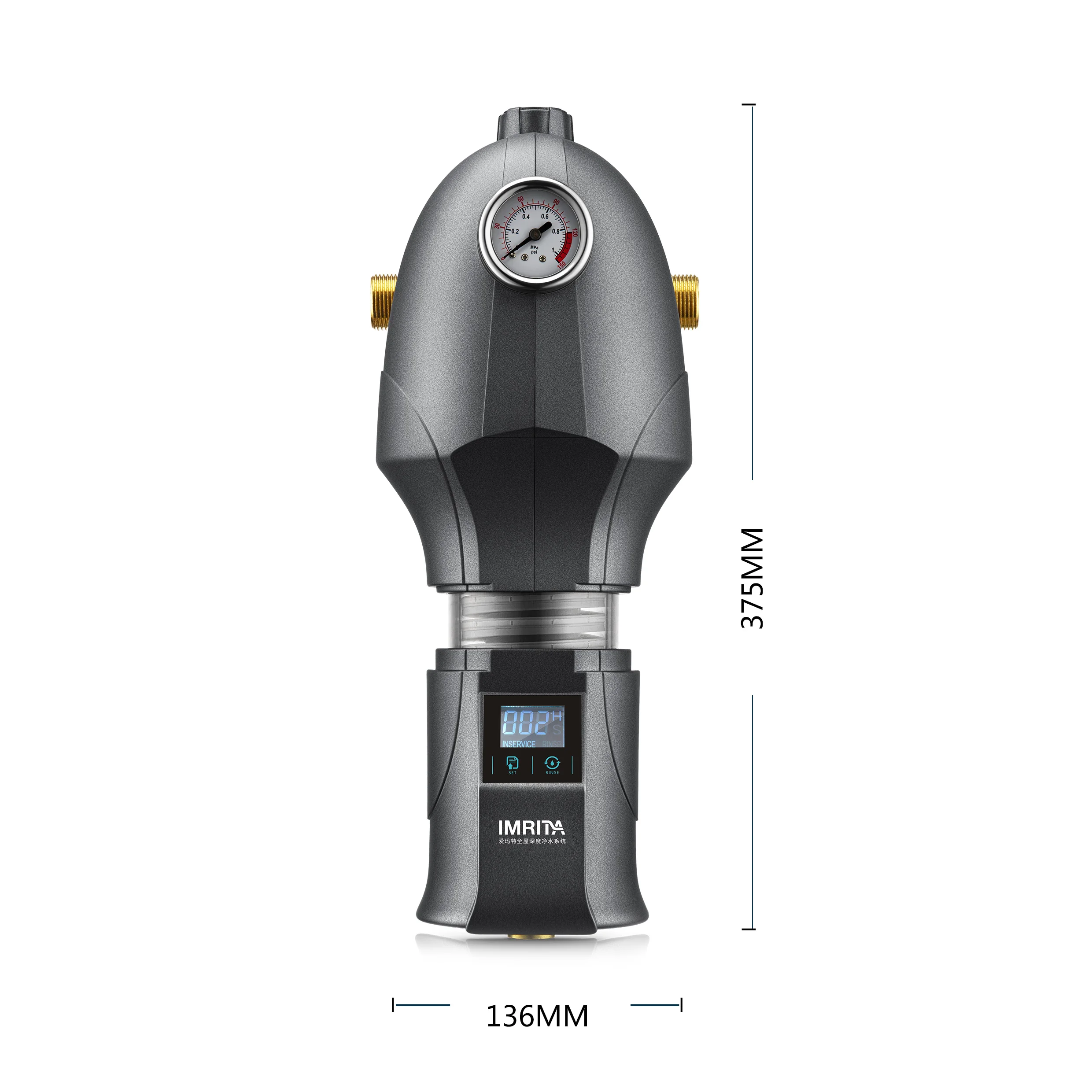 IMRITA 40 Micron Remove Sediment Auto Self Cleaning Vortex Flow Filtration Structure Pre Water Filters for Whole House Use