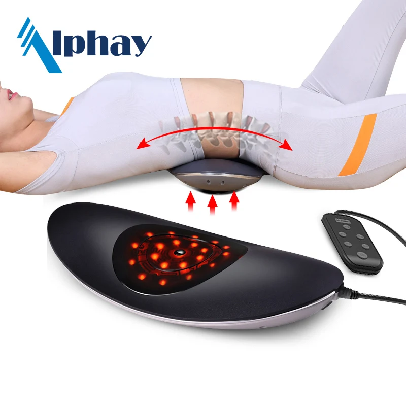 Electric Lumbar Traction Device Massager with Heat Waist Back Pain