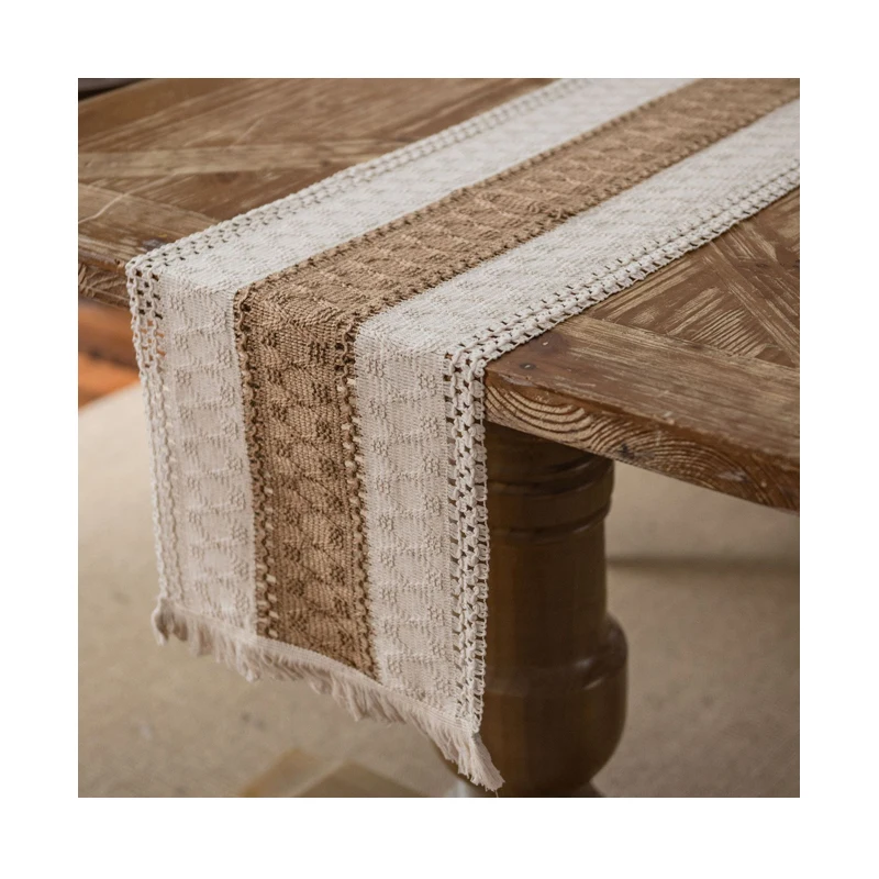 Buti Mexican Stripes Multi Function Decorative Bed Flag Wedding Table Runner With Tassels