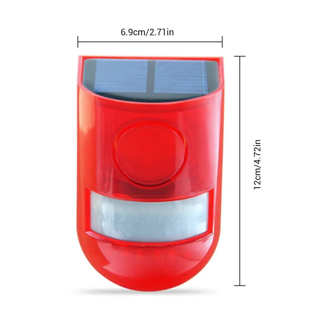 Датчик движения, сигнализация безопасности, аварийный светодиодный стробоскоп, сигнальная лампа, беспроводная садовая лампа для улицы, солнечный стробоскоп