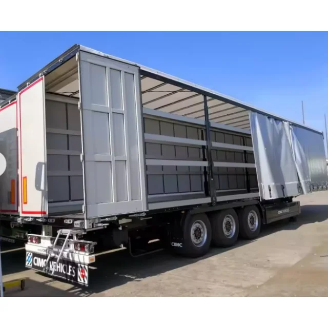 Factory Seal van box  curtain side truck 3 axle curtain sided trailer Semi Trailer