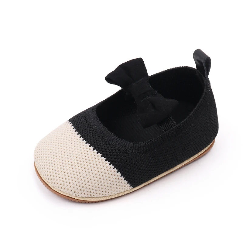 Spring and Autumn Color-matching Mesh Bow Soft Soled Baby Toddler Shoes for Girls factory