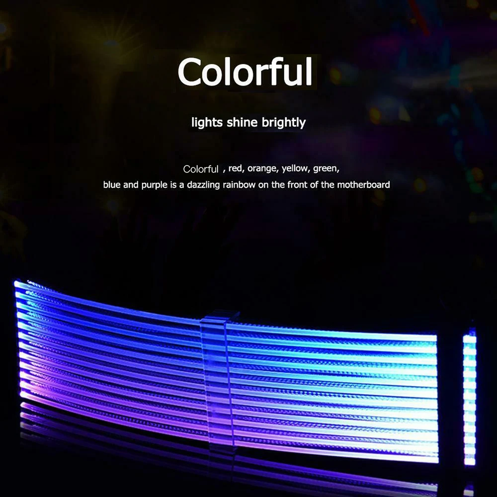 Psu Cable Argb Extension Sleeved Cable Kit Custom Power Supply Braided