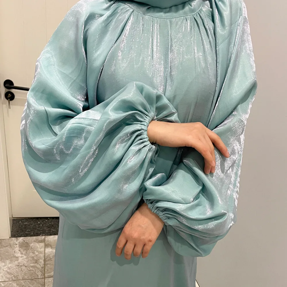 Ready to Ship Pleated Abaya Women Muslim Dress 2022 Dubai Glitter Fabric  for Dresses Long Sleeve| Alibaba.com