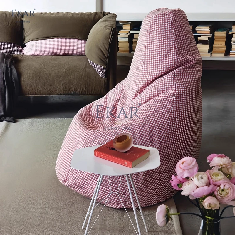 product modern and comfortable fabric bean bag living room leisure chair suitable for hotel living room villa-59