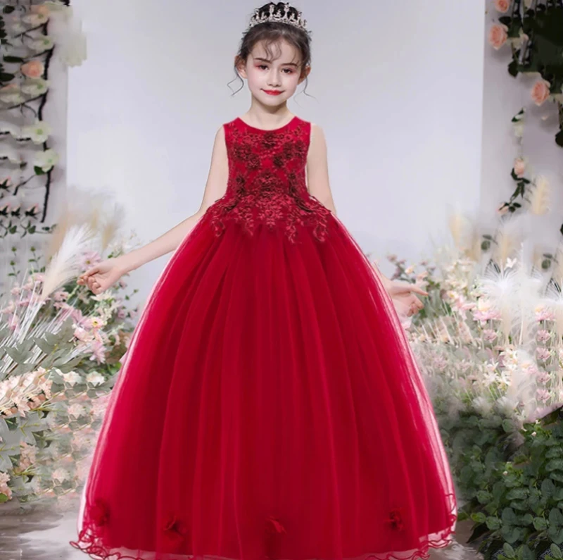 Party Wear Girls Jacquard Long Gown, Age: 4-12 Year, 24-36
