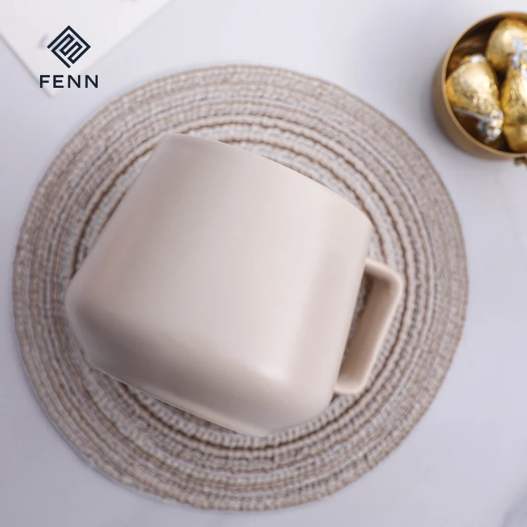 FENN wholesale ceramic mug custom drinkware restaurant cafe used 200ml pottery mug porcelain coffee mugs korean cups as for gift