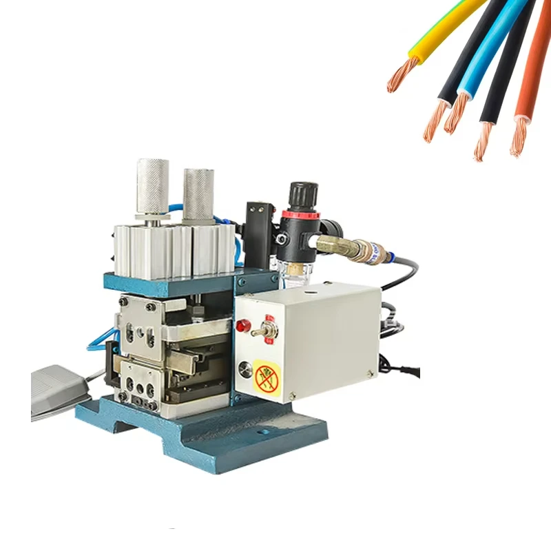 Wire Strip Inner Multicore Wire Pneumatic Cable Stripping Machine Semi-Automatic 220V ...