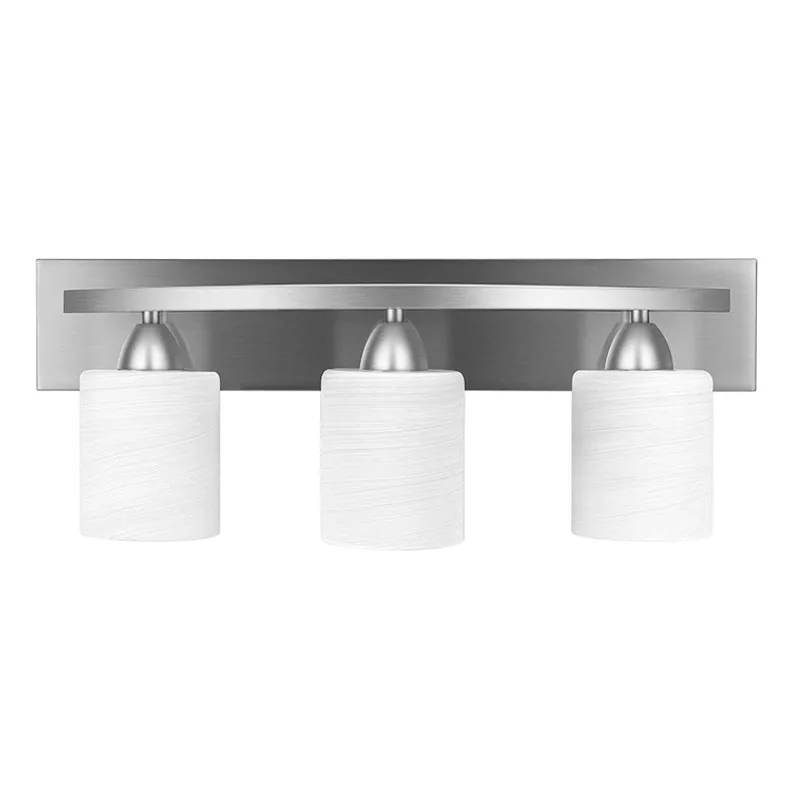 3 Lights Bathroom Vanity Lighting Fixtures Brushed Nickel Stainless Vanity Light For Bathroom