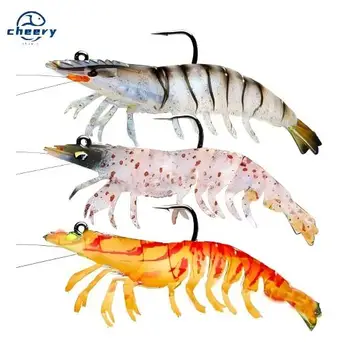 CHEERY Fishing Lurs Soft Shrimp Lure With Hook 9mm/12g Mini Silica Gel Artificial Bait Fishing Lures Bait – Soft Lure – view 2