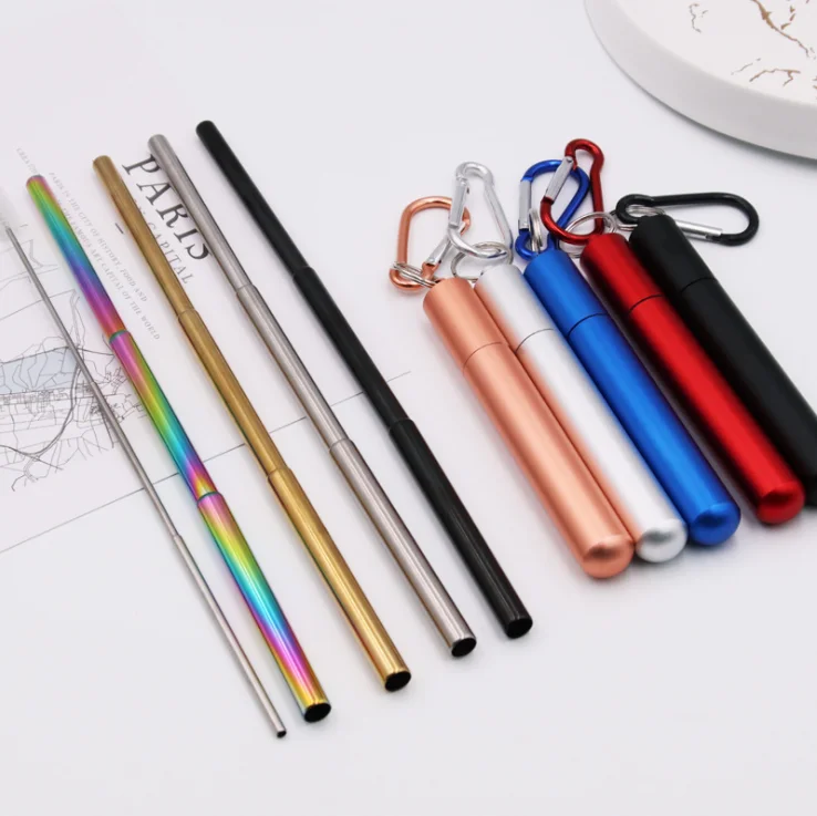 Eco-friendly outdoor reusable portable grade stainless steel straw