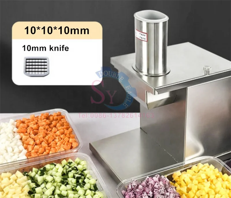 Commercial Vegetable Dicer Electric Automatic Fruit Food Cutter with Blades  & 6/8/10/12/15mm Dicing Molds Stainless Steel Vegetable Fruit Dicing