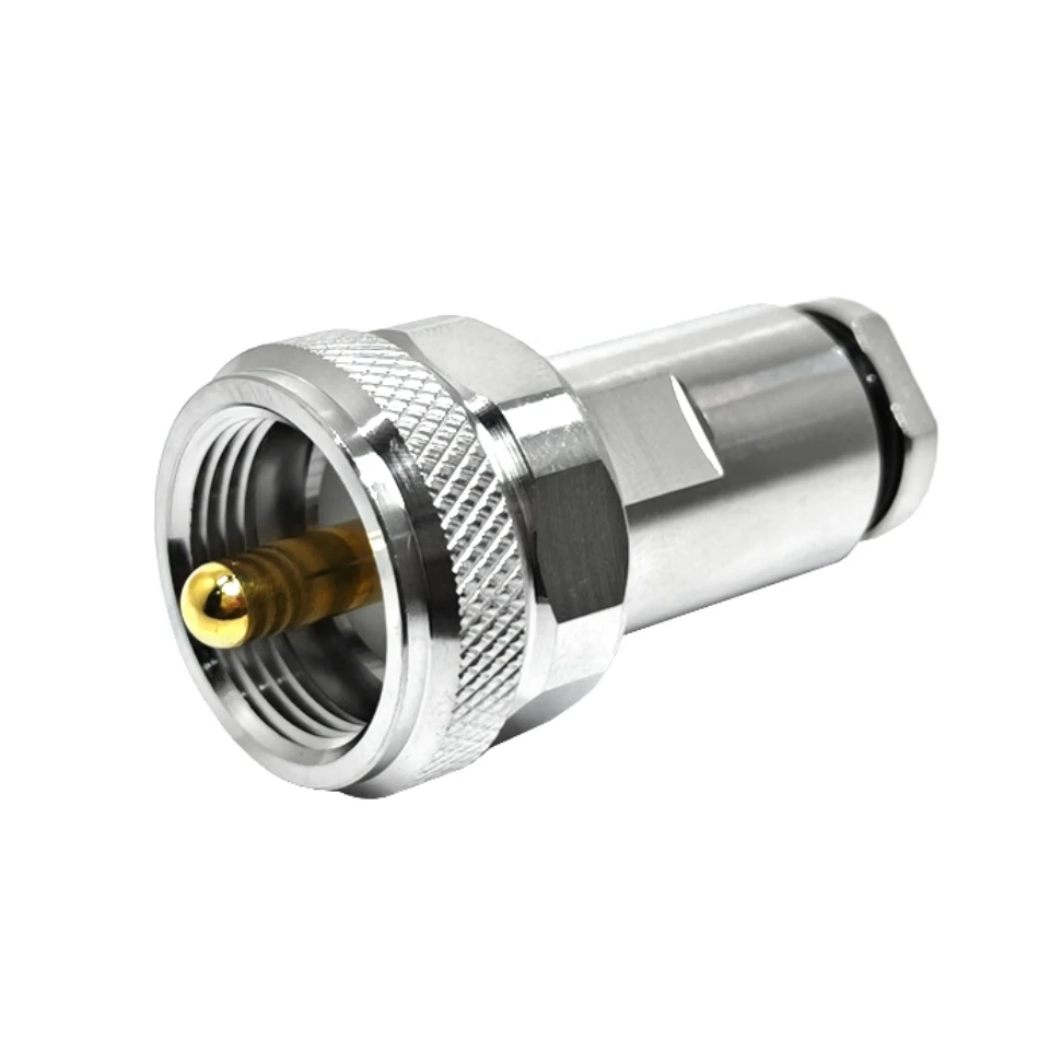 Factory 50 Ohm PL-259 UHF Male Macho Plug Connector Clamp for LMR240 KSR240 H 155 RG 8X RG59 Cable RF Coax Coaxial Connectors