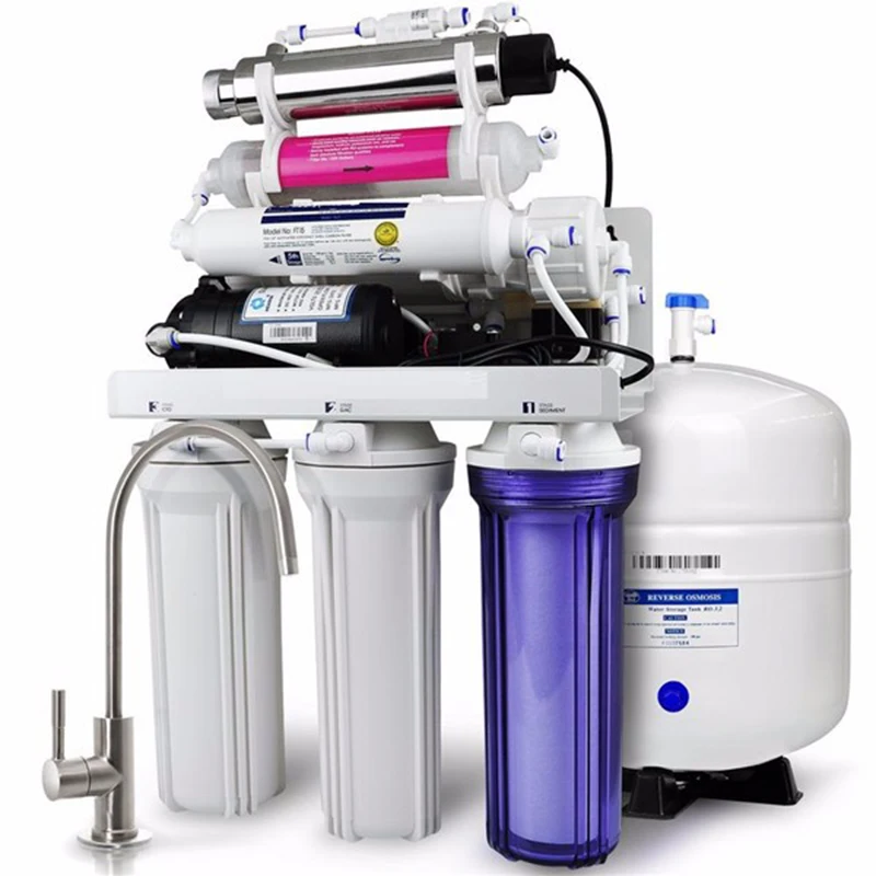 50/75/100GPD 7 stage ro water system osmosis reverse filter water purifier system reverse osmosis water filter system