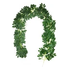 2m Artificial Plastic Plants Hanging Artificial Green Plants Jujube Leaf For Wedding Backdrop Arch Wall Decor