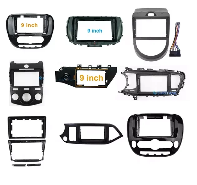Car Audio Screen Android Radio Universal Wire Fascia Frame Car Dvd Player Cable Car Screen Frame for Kia Screen Panel