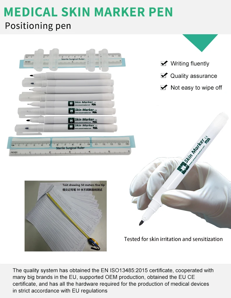 White Ink Medical Skin Markers For Microblading Disposable Skin Marker