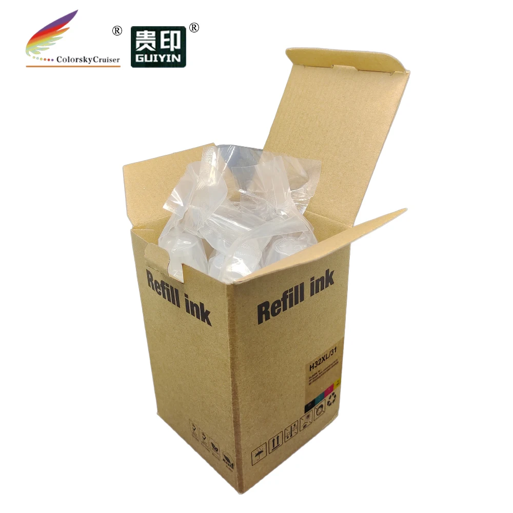 BR-H32XL Refill Ink Bottle for HP 32 32xl 31 Smart Tank Plus 551 555 559 570 571 651 655 4pcs/pack
