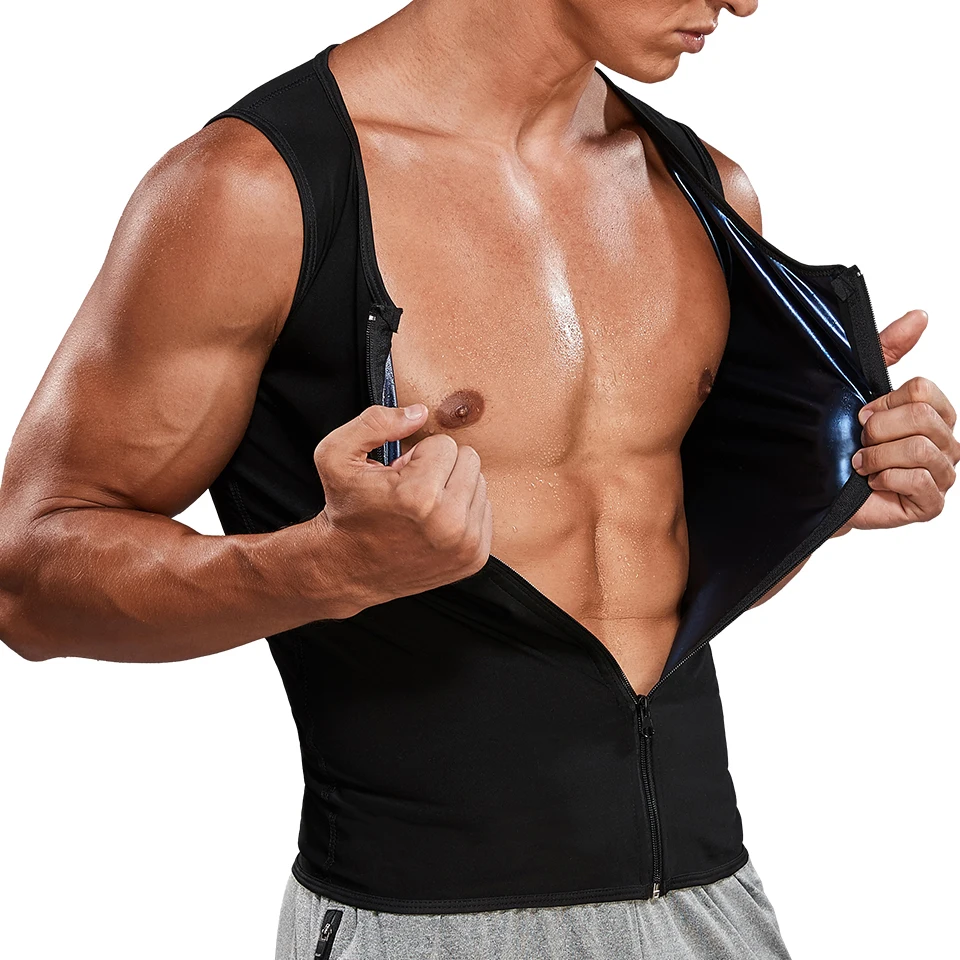 Gilet de Sudation Femme - Sauna Sport Fitness - Noir - Ventre Plat et