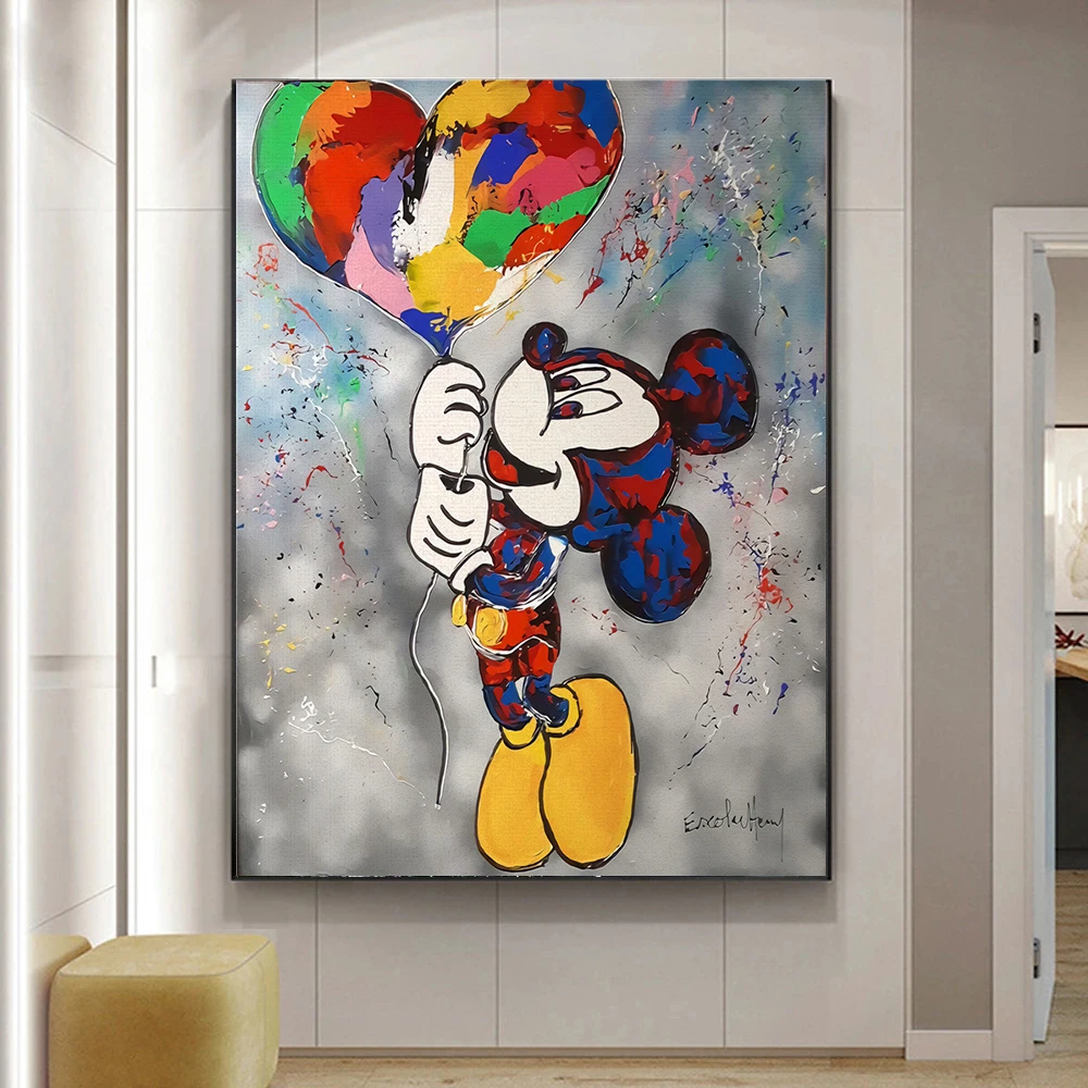Mickey Mouse Angry Version, Graffiti CANVAS Wall Art, Kids Room Decor  Street Art