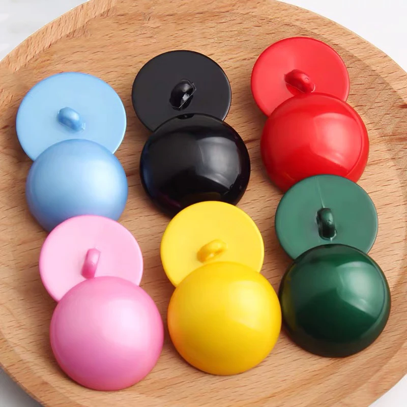 Wholesale In Stock Colorful Sewing Mushroom Shape Acrylic Shank Buttons