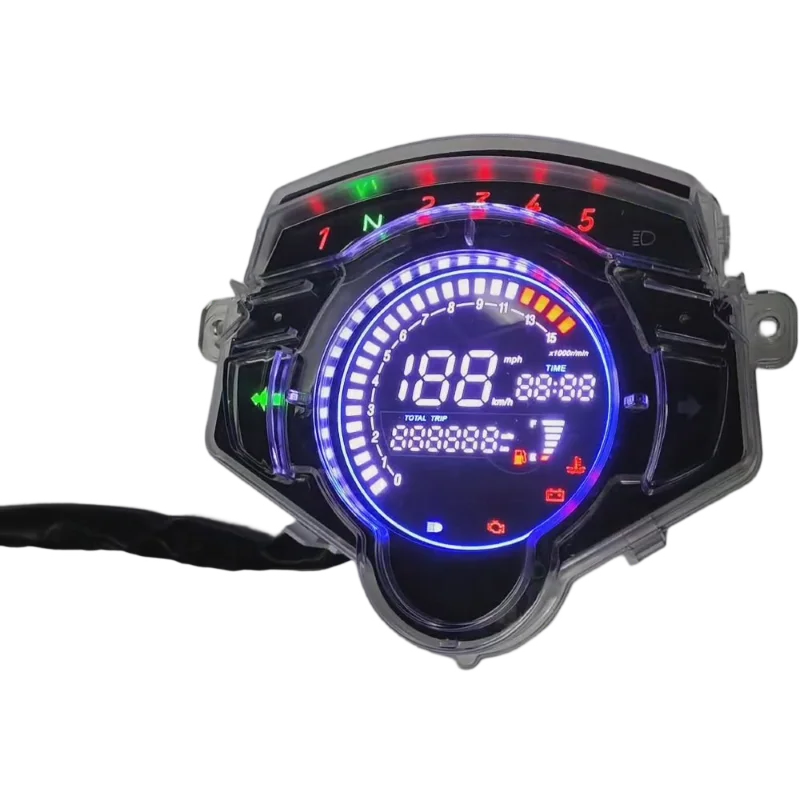 Motorcycle Tachometer Digital Odometer Speedometer Meter Gauge Lc135