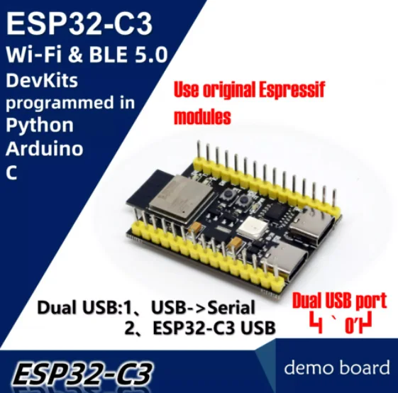 ESP32-C3-DevKitM-1 - ESP32-C3 Mini Development Board