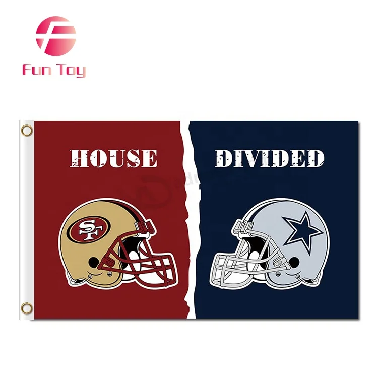 Dallas Cowboys vs San Francisco 49ers Divided Flag 3x5ft 