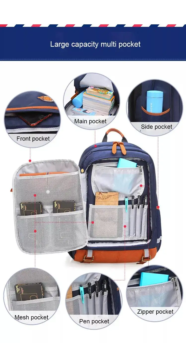 High Quality School Backpack Waterproof Durable Children Bags