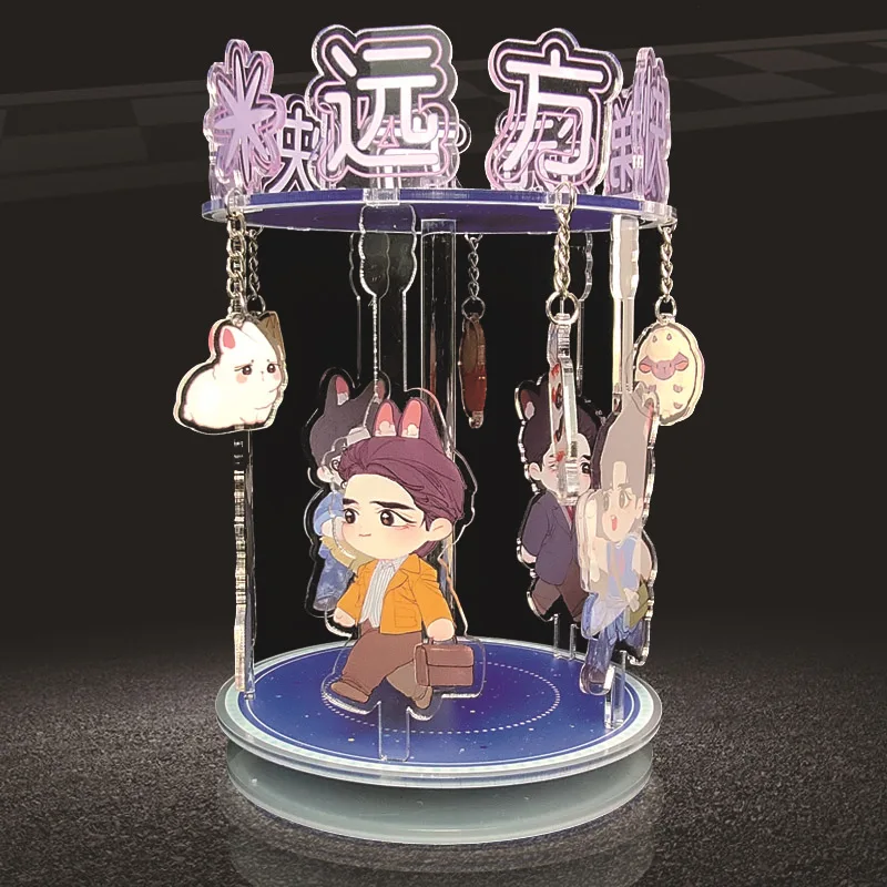 Acrylic Shaker Customized Transparent Stand Desktop Decoration Anime Cartoon Acrylic Carousel