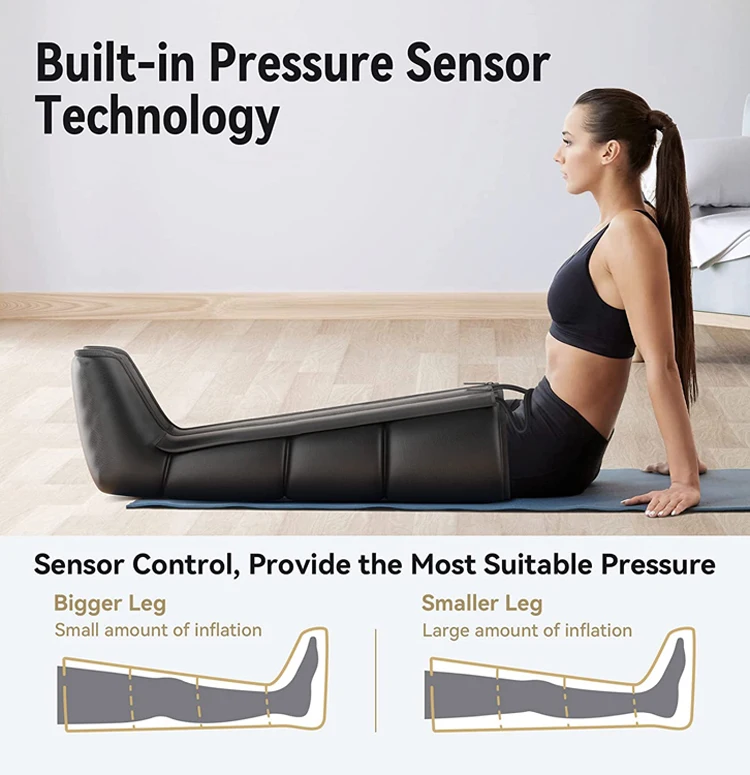 Air Compression Recovery Boots Foot and Leg Air Massage Boots for Blood Circulation Air Compression Leg Massager Boots