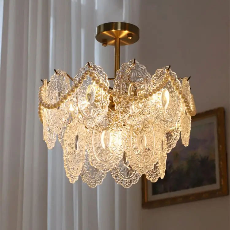 florence crystal 3 light flush fitting