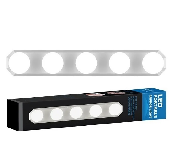 
Косметическое зеркало для макияжа шкаф туалетное зеркало со светодиодной подсветкой супер яркий 5 светодиодных ламп LED составляют свет портативное косметическое зеркало с usb-питанием, лампа 