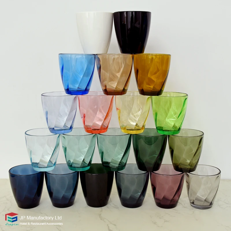 9oz Colored Drinking Glass Colored Water Glass Green Blue Purple Red Plastic Color Drinking Glass