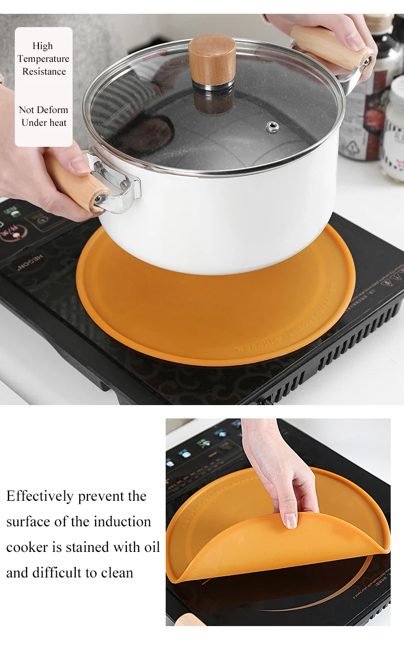 Electric Induction Hob Protector Mat Silicone Induction Cooker Mat Customized Cooker Cooktop