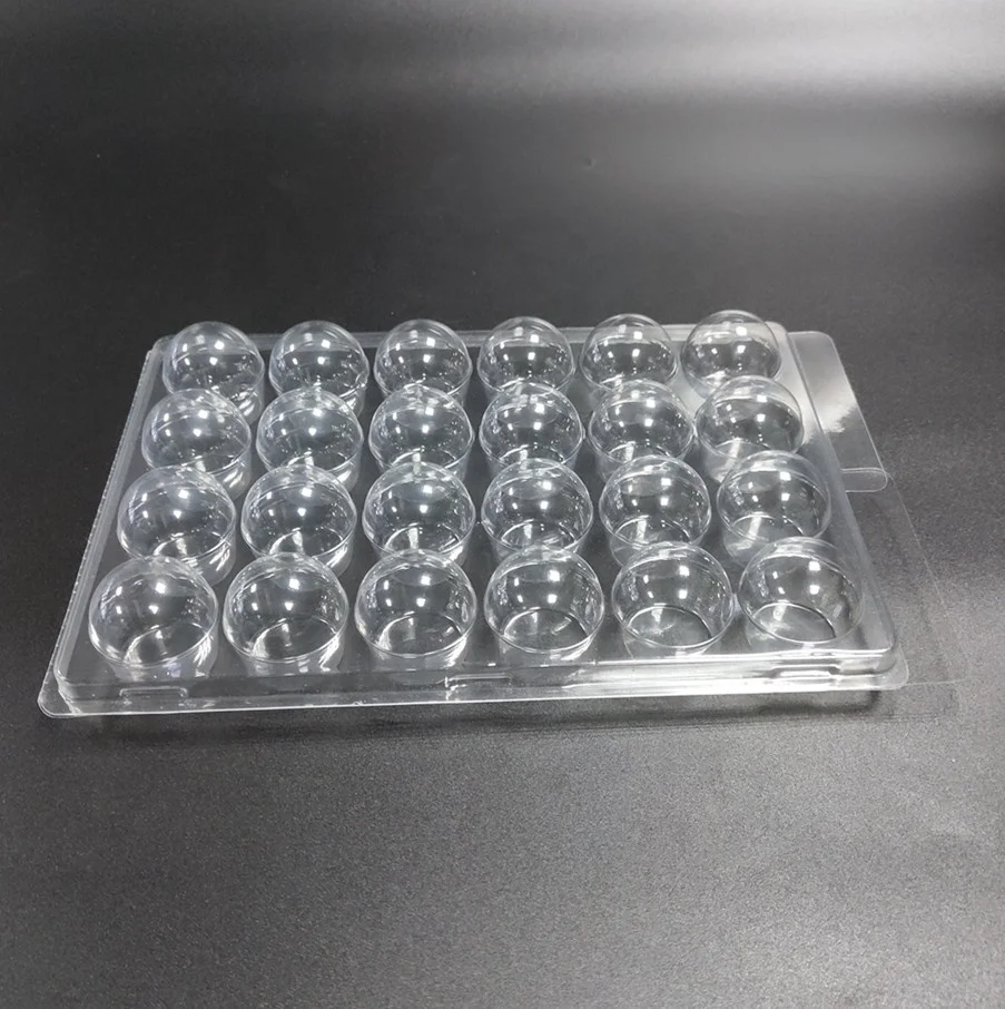 Free Sample Custom PET Transparent Clamshell Blister Packaging for Chocolate Truffle PET Clamshell Blister Packaging
