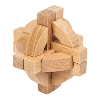 All Kinds Magic Teaser Game Brain Puzzle Cube Brain Teaser Wood Toy 3D Wood Cube Puzzle Solution