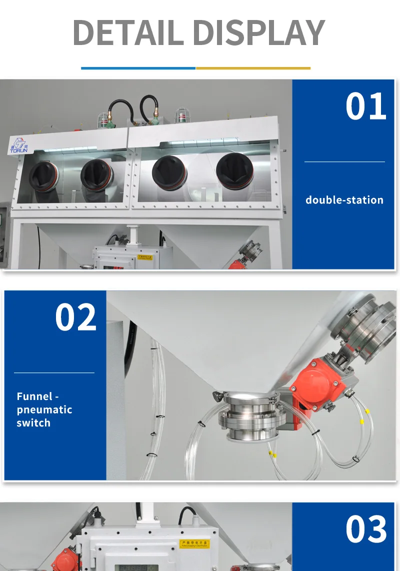 Anaerobic Glove Box Powder Filling Glove Box Explosionproof Housing
