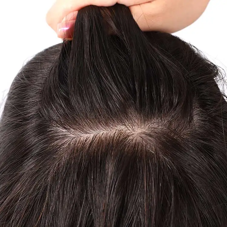 Silk Base Human Hair Topper For Women European Mono Topper Women - Buy Mono  Topper,Mono Topper Woman,Hair Topper Product on 