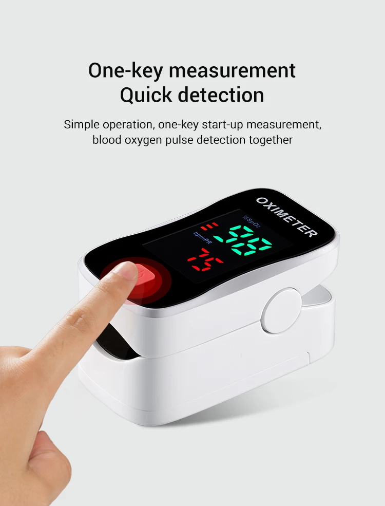 LED Display Pulse Oximeter Home Use Blood Oxygen Fingertip Oximeter in Pulse Oximeter YM102