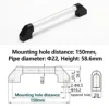 Acciaio inossidabile 60-122*6.0 con interasse fori.