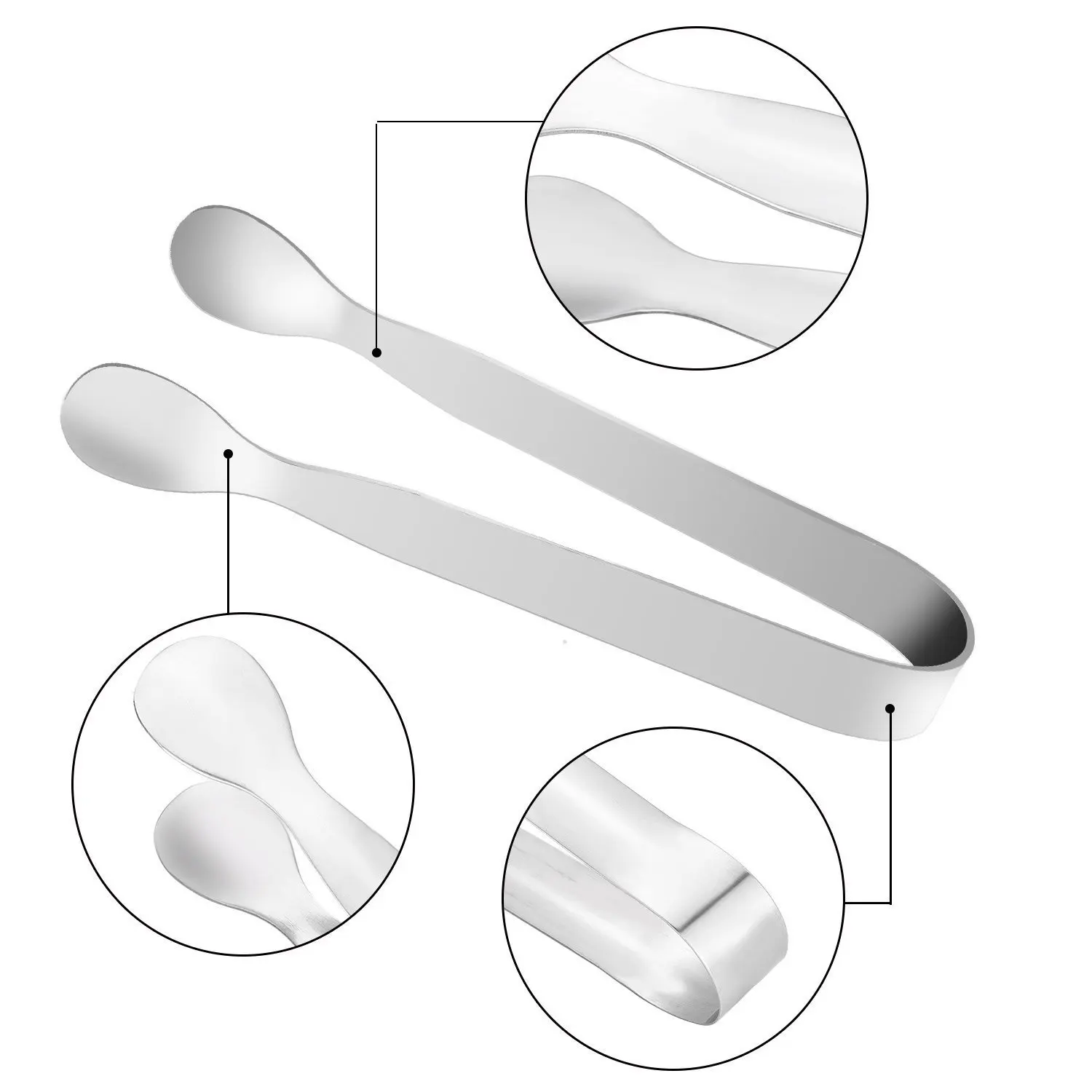 Small Kitchen Serving Tong Lemon Slice Sugar BBQ Bread Tongs for Tea Party Coffee Bar Home