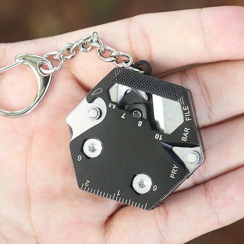 Heptagon Tool EDC Keychain Screwdriver Coin Pocket Knife