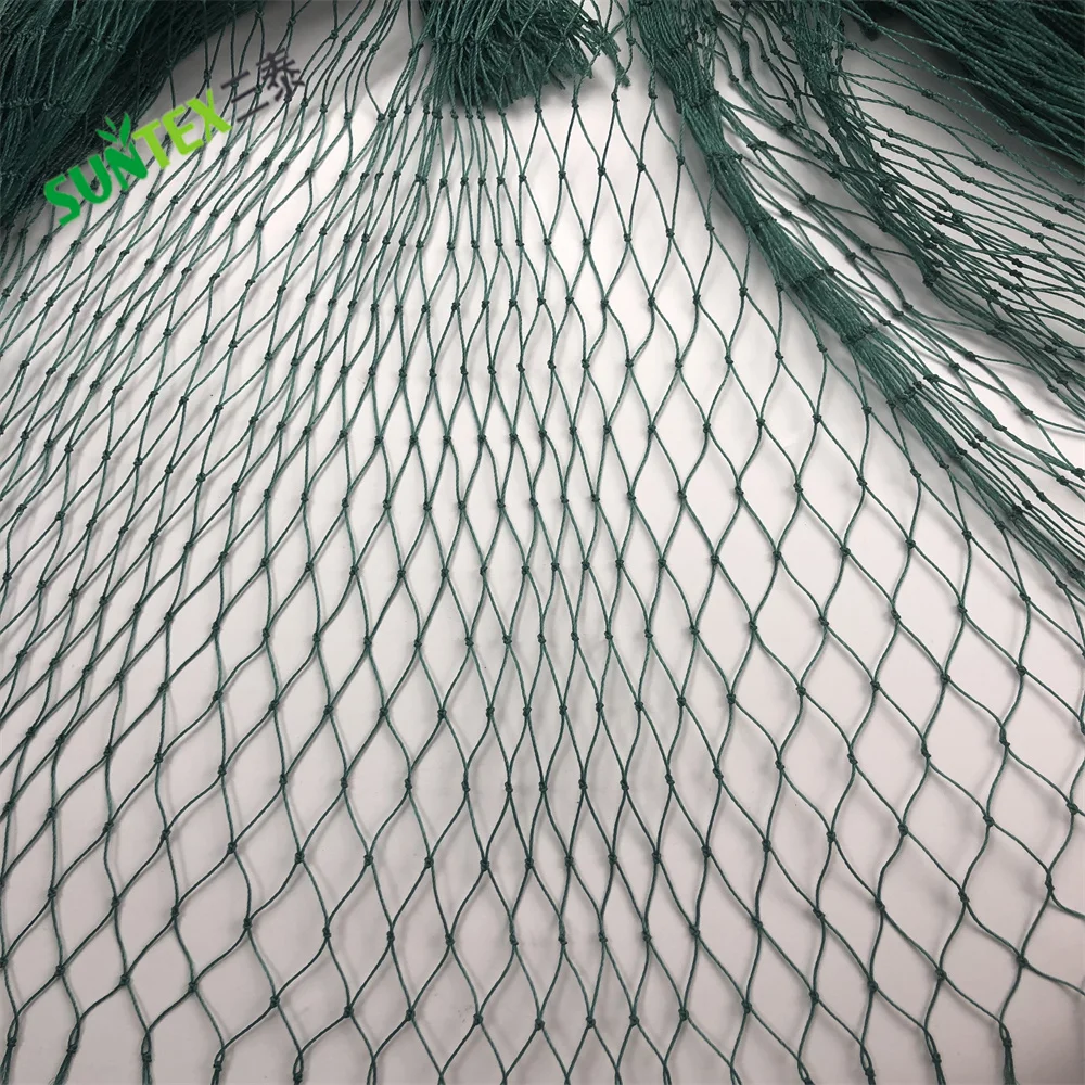 Anti Bird Net 3/4 Inch Square Mesh Knotted Bird Netting Customize Size Fish Pond Mesh Netting Anti Bird Net 3/4 Inch Square Mesh Knotted Bird Netting Customize Size Fish Pond Mesh Netting