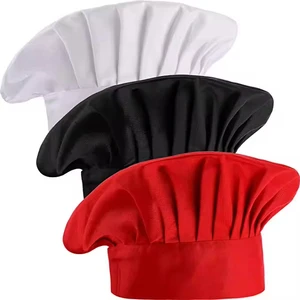 Black Twill Chef Hat and White Twill Restaurant Kitchen Accessories