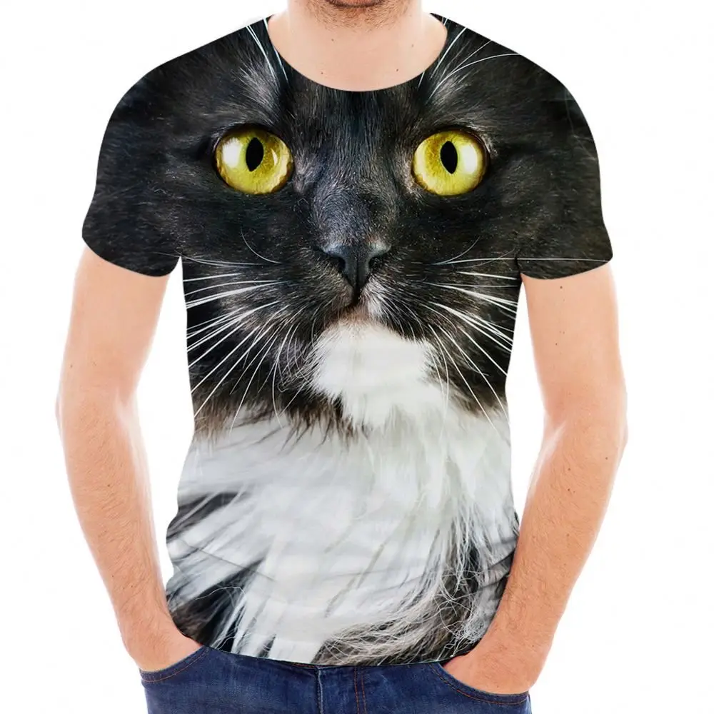 カスタム衣料品メーカー黒猫プリントオールオーバーカスタマイズ快適メンズデザイナーブランドtシャツ Buy メンズトレンディtシャツ メンズ エコフレンドリーtシャツ ブランドメンズtシャツ Product On Alibaba Com