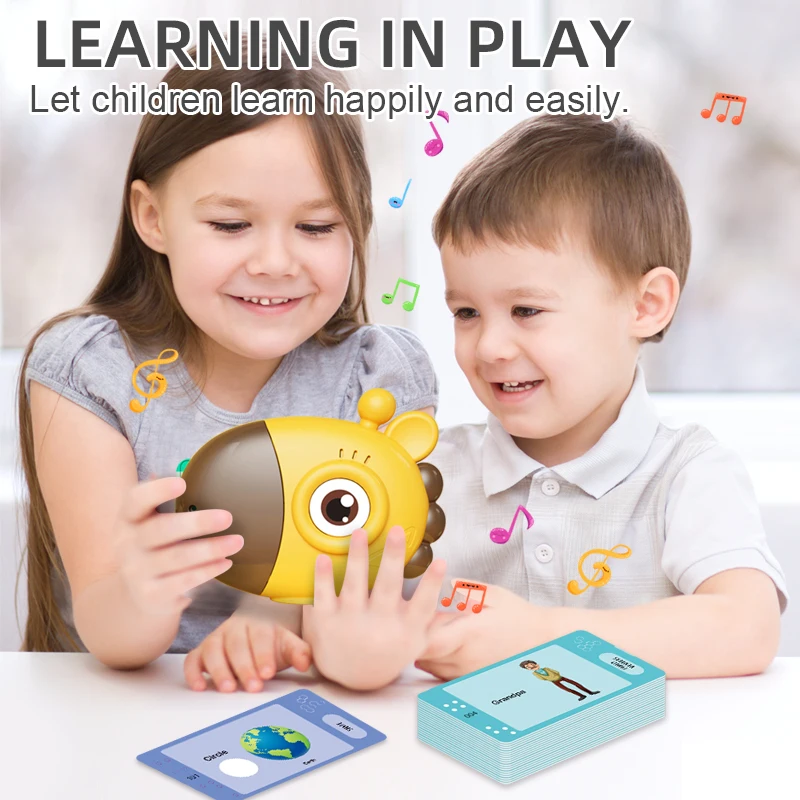 Baby Preschool Educational Toy English Word Reader Y Card Inserter Kids  Learning Child Audiobook ABC Talking Flash Cards Machine - Main Image