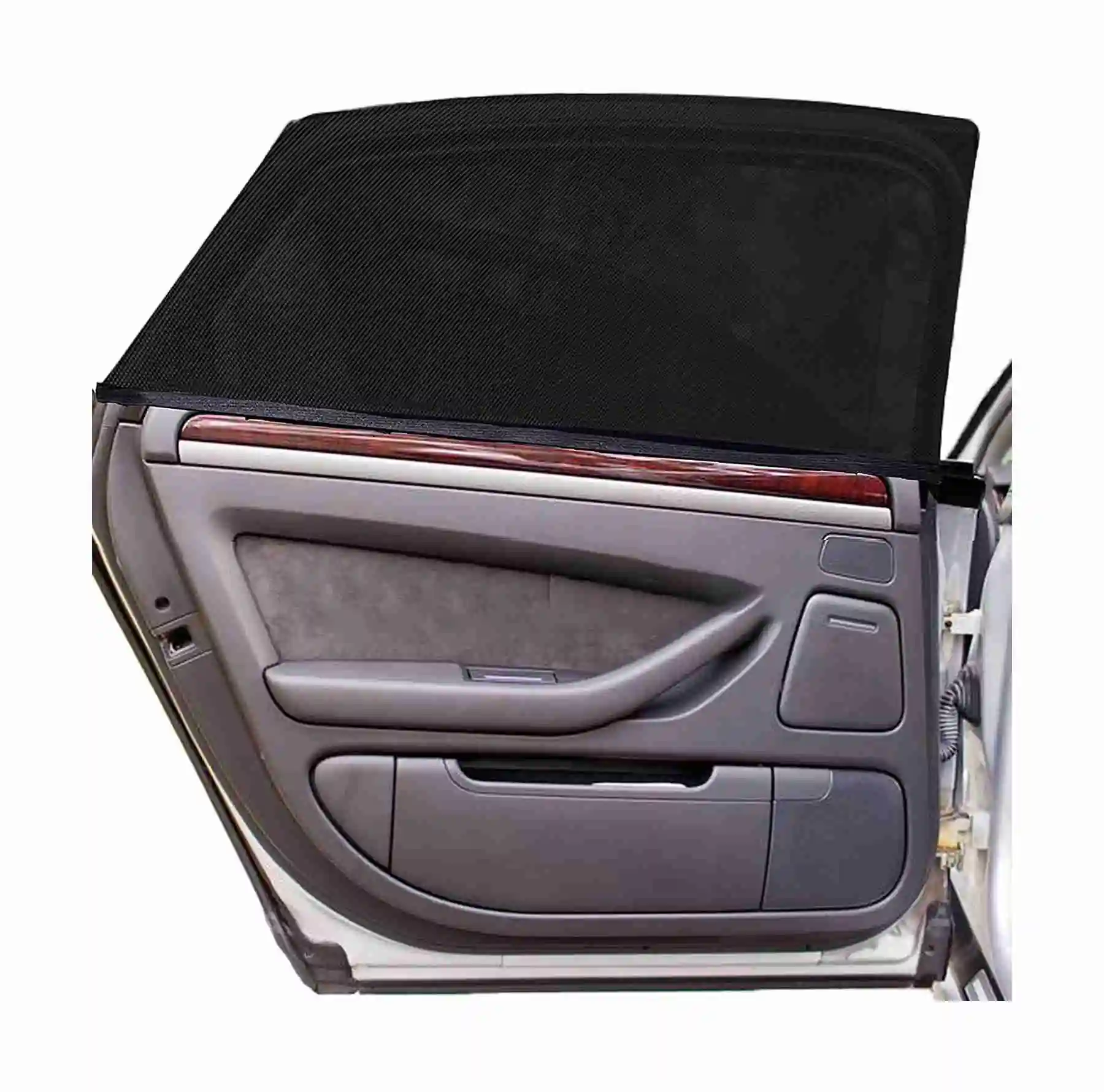 Adjustable Elastic Polyester Car Window Shade Wholesale Heat and UV Protection for Baby Fabric Side Windows Cover