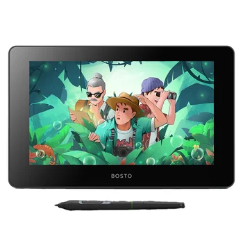 BOSTO BT-12HD-A Digital LCD Graphics Drawing Tablet Free IPS Pen Monitor Display Interface 4:3 Aspect Ratio Cheap Animation